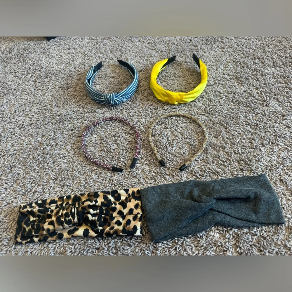 Women’s Headband Bundle Knot Rhinestone Leopard Twist Clean Preppy Coquette Set